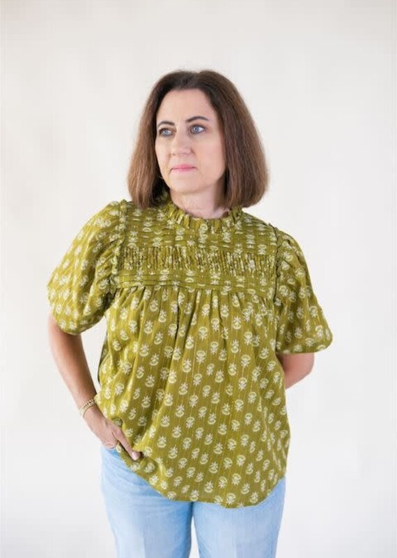 Marissa Printed Blouse Green