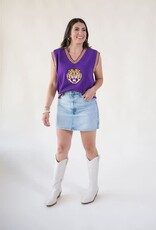 Queen of Sparkles Licensed LSU Small Mascot Sweater Vest
