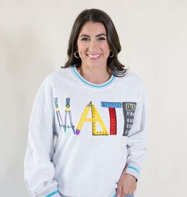 Queen of Sparkles Grey Math Icon Sweatshirt