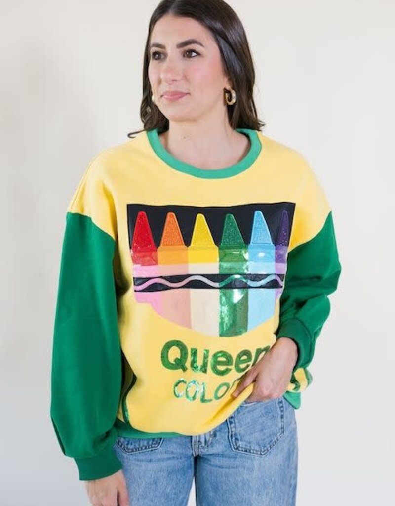 Queen of Sparkles Queen Colors Crayons Sweatshirt
