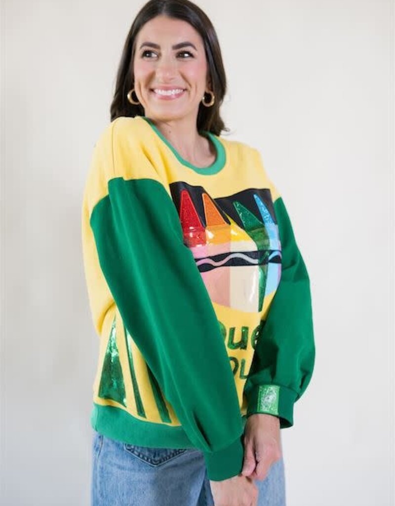 Queen of Sparkles Queen Colors Crayons Sweatshirt