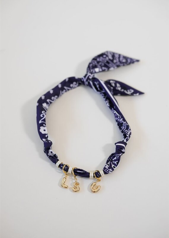 LSU Bubble Paisley Scarf Necklace