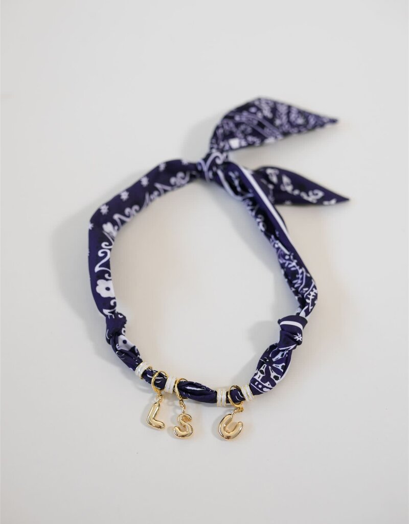 LSU Bubble Paisley Scarf Necklace
