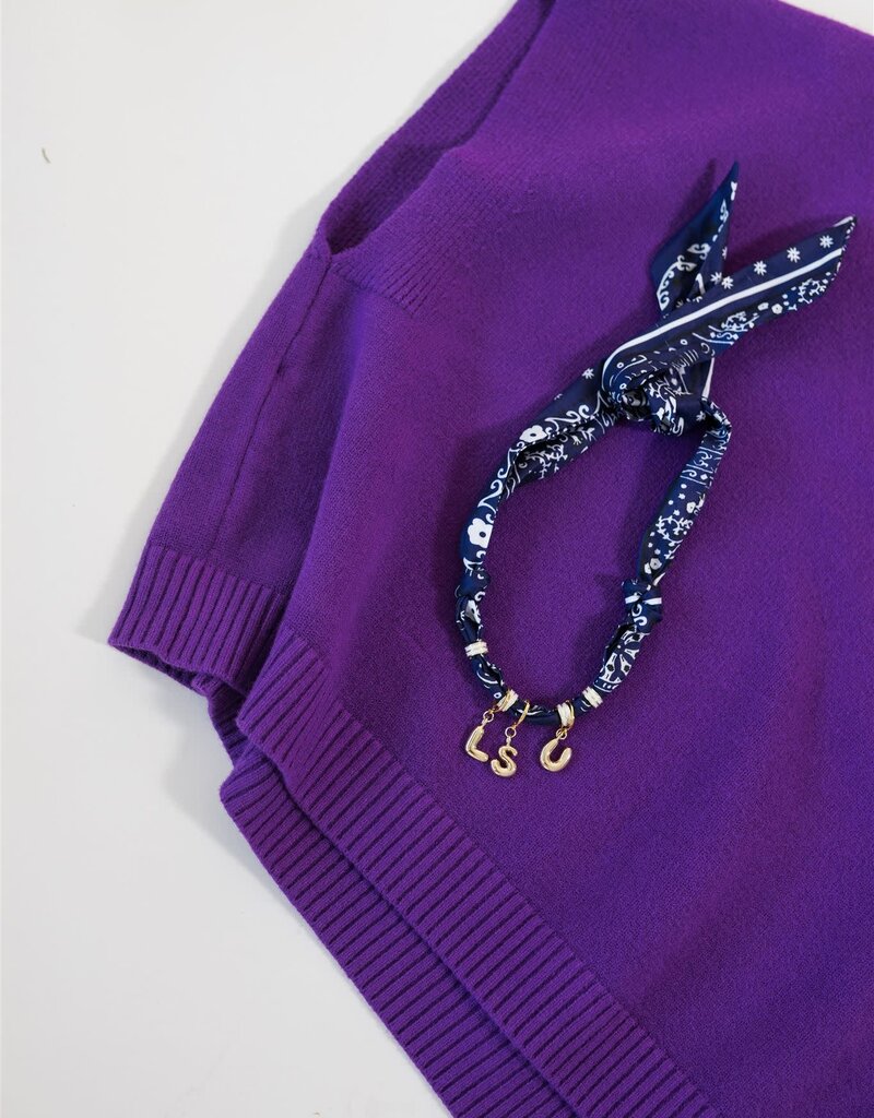 LSU Bubble Paisley Scarf Necklace