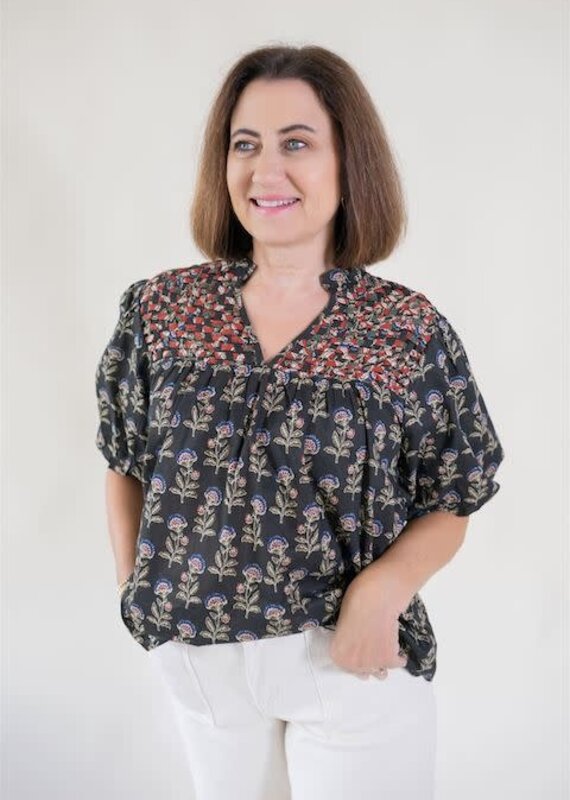 Torie Floral Print Blouse