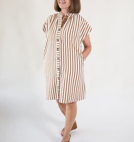 Sullivan Striped Button Down Dress