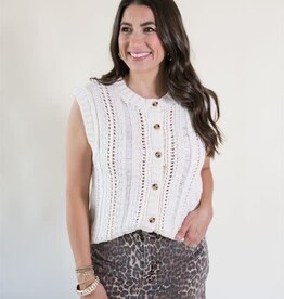 Cheyenne Sleeveless Sweater Cardigan