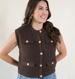 Erin Sweater Vest Brown