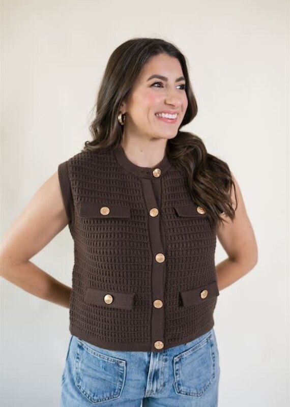 Erin Sweater Vest Brown