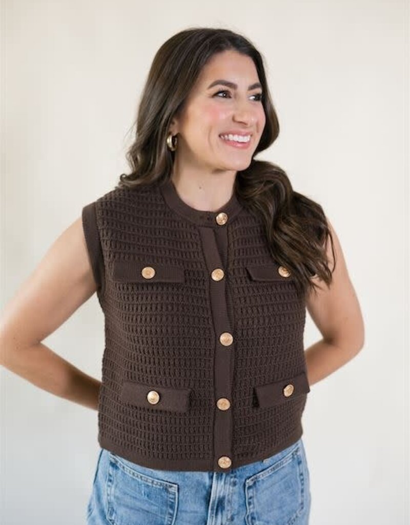Erin Sweater Vest Brown