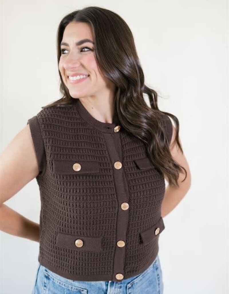 Erin Sweater Vest Brown