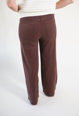 Just Black Dark Brown Mini Patch Pocket Wide Leg
