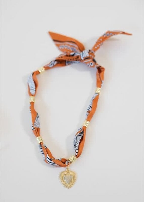 Fall Safari Scarf Necklace