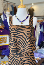Tiger Print Square Neck Crop Tank