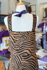 Tiger Print Square Neck Crop Tank