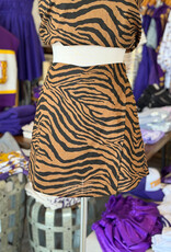 Tiger Print Asymmetric Wrap Skort