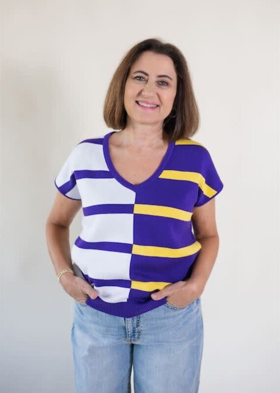 Hannah Colorblock Sweater Top