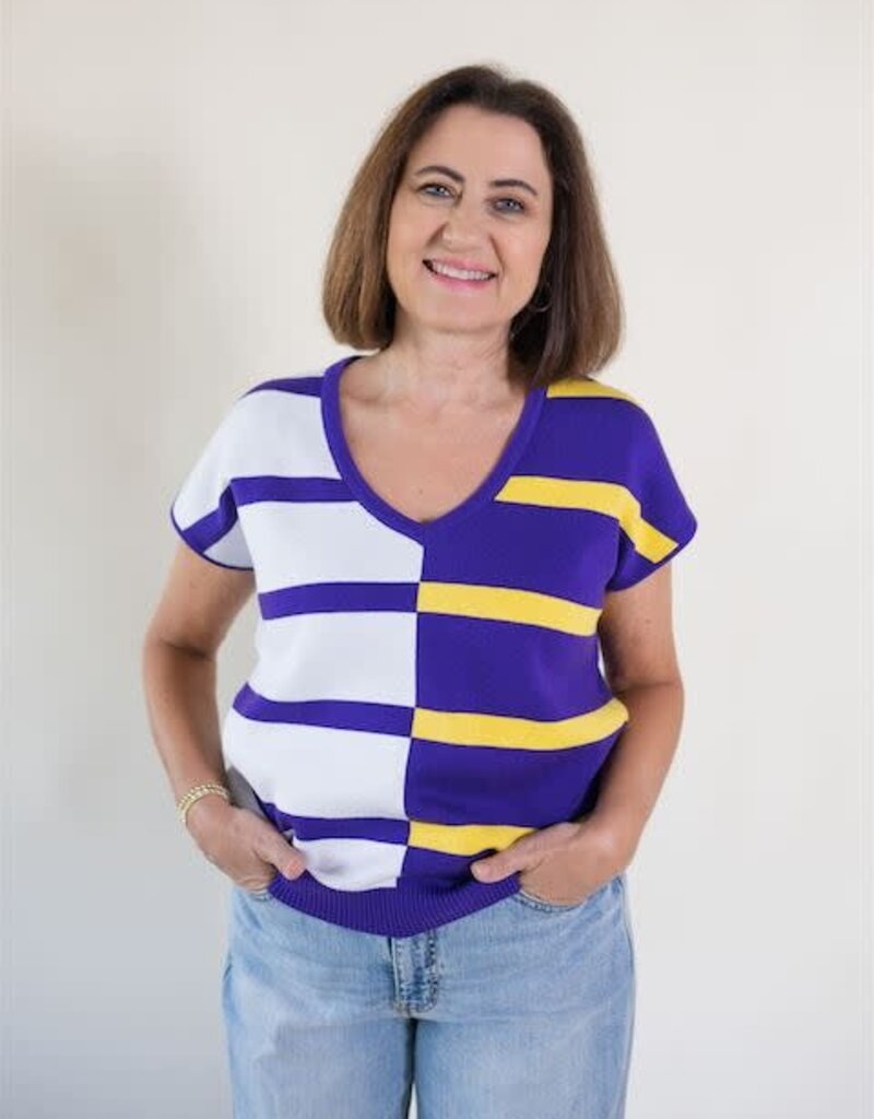 Hannah Colorblock Sweater Top