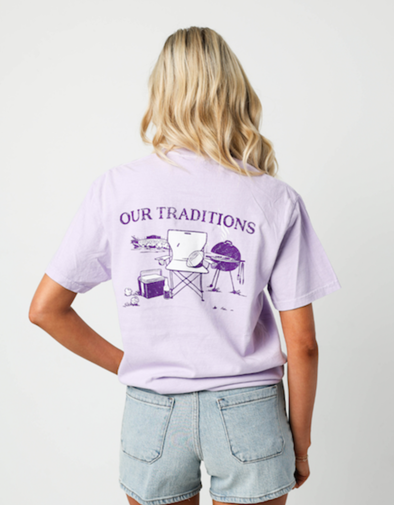 Our Traditions Gameday Pocket Tee Lavender