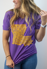 Louisiana State Pride Tee Purple