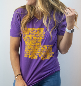 Louisiana State Pride Tee Purple