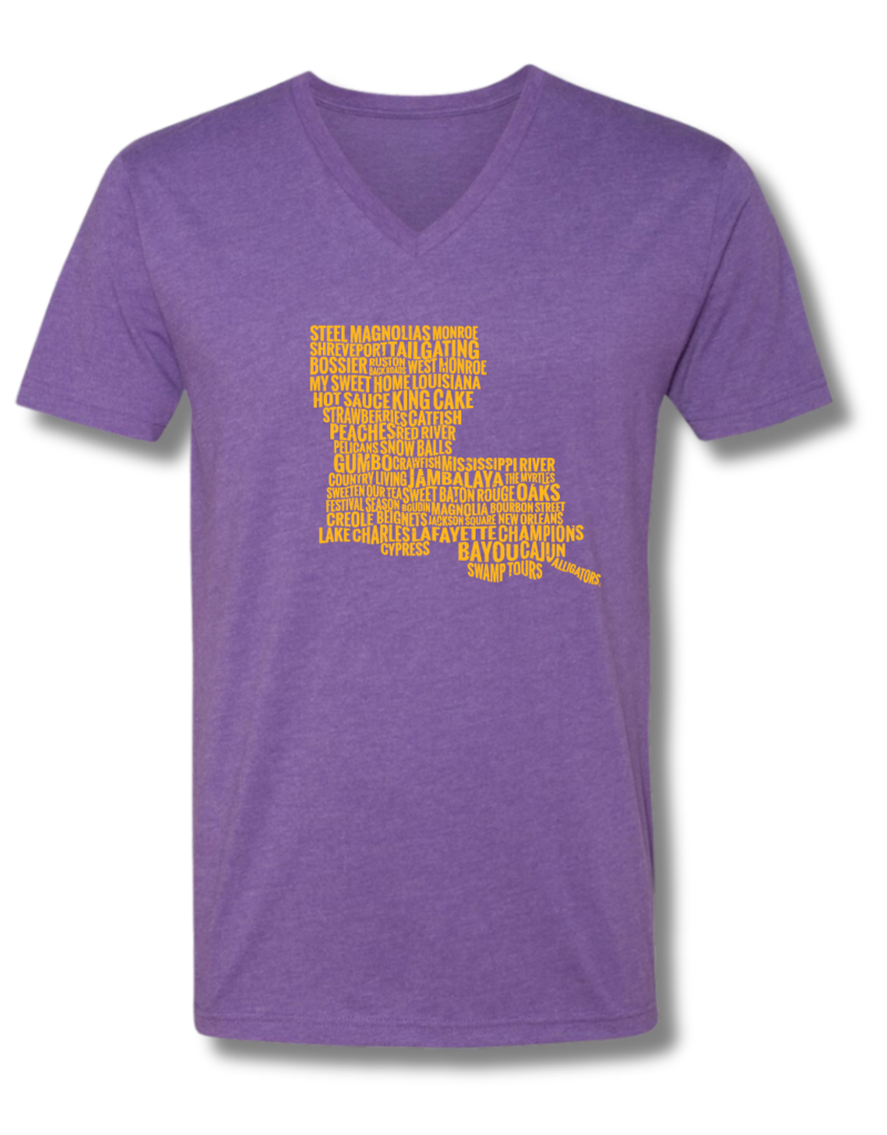 Louisiana State Pride Tee Purple
