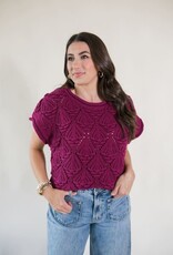 Dahlia Sweater Top Mulberry