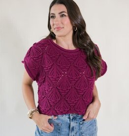 Dahlia Sweater Top Mulberry