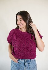Dahlia Sweater Top Mulberry