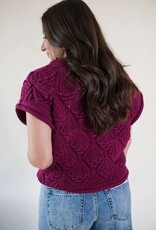 Dahlia Sweater Top Mulberry