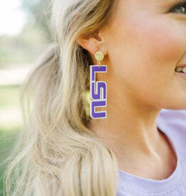 LSU Purple Acrylic Drops