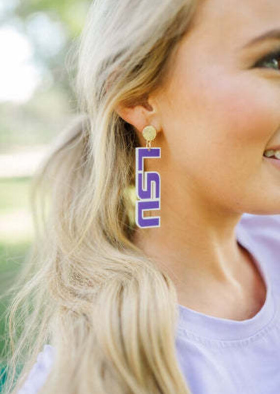 LSU Purple Acrylic Drops