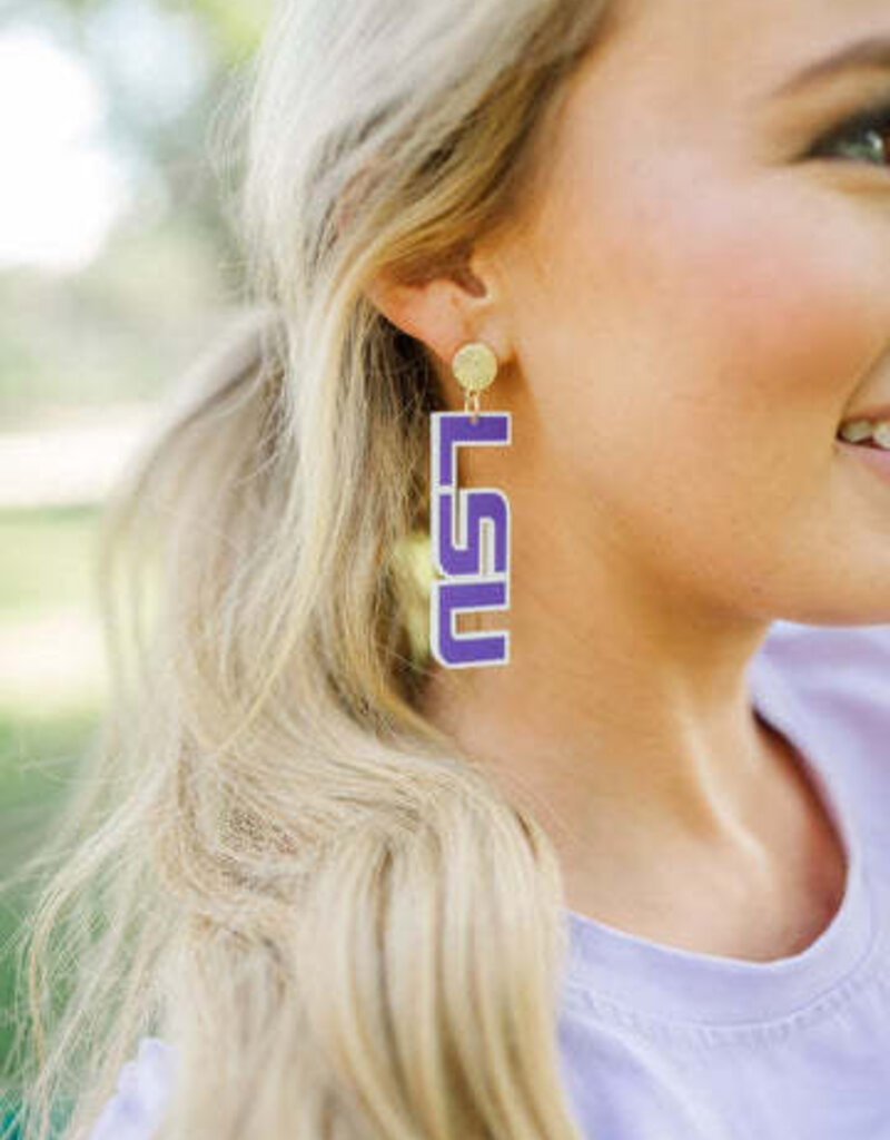 LSU Purple Acrylic Drops