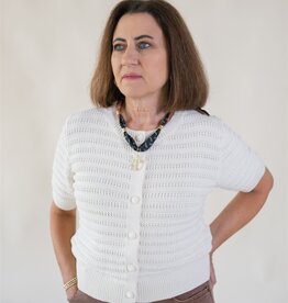Sylvie Crochet Knit S/S Cardigan