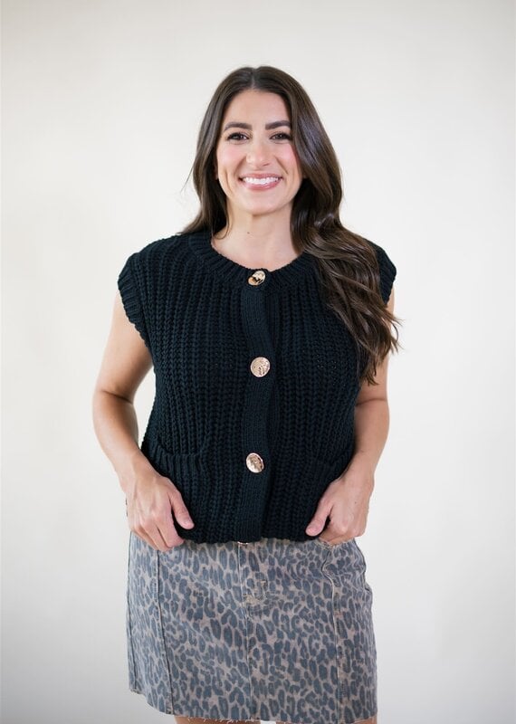 Vita Sweater Vest Black