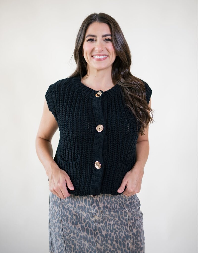 Vita Sweater Vest Black