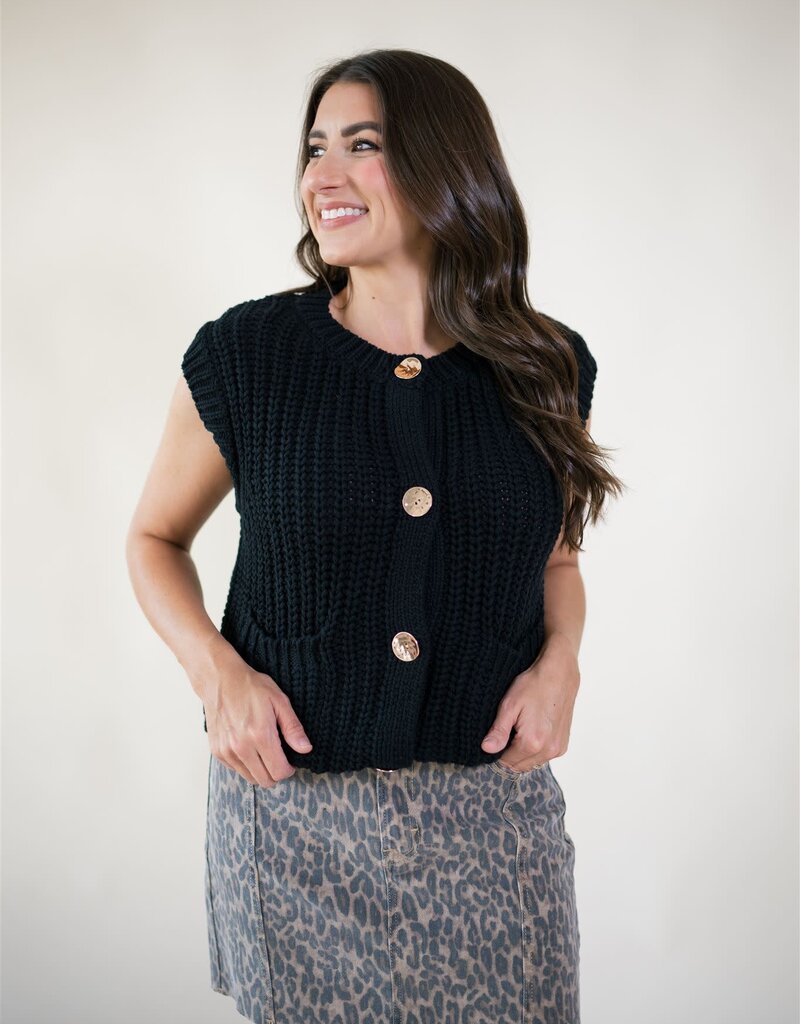 Vita Sweater Vest Black