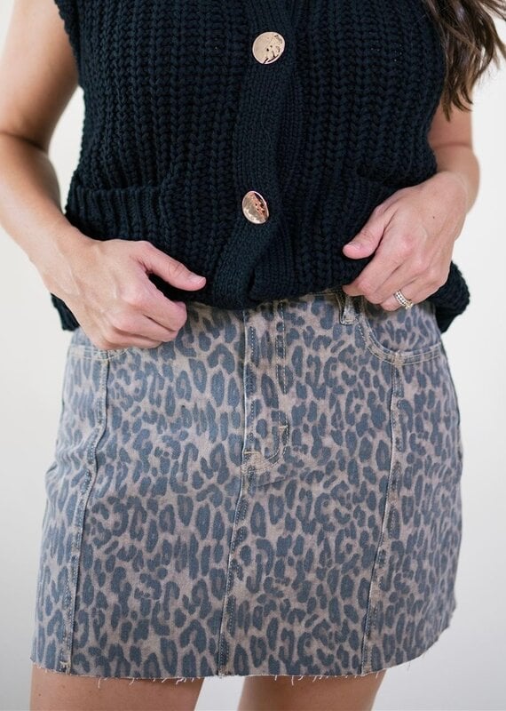 Hidden Cheetah High Rise Mini Skirt