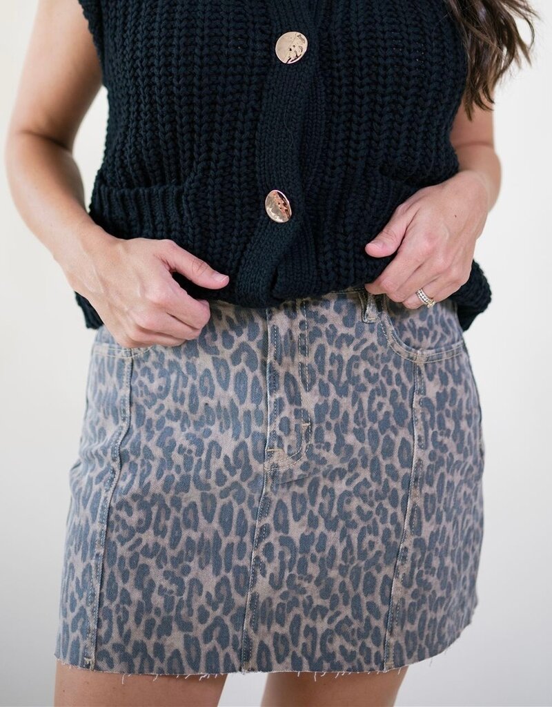 Hidden Cheetah High Rise Mini Skirt