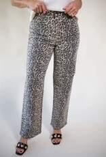 Just Black Leopard High Rise Vintage Straight