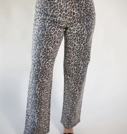 Just Black Leopard High Rise Vintage Straight
