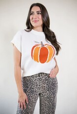 Posh Pumpkin Sweater Top Cream