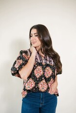 Kerrigan Floral Blouse Black