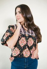 Kerrigan Floral Blouse Black