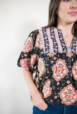 Kerrigan Floral Blouse Black