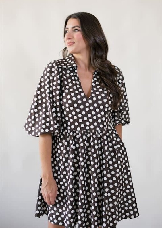 Smith & Quinn Charlotte Dress Chocolate Dot