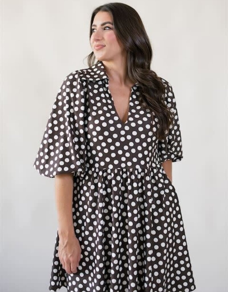 Smith & Quinn Charlotte Dress Chocolate Dot