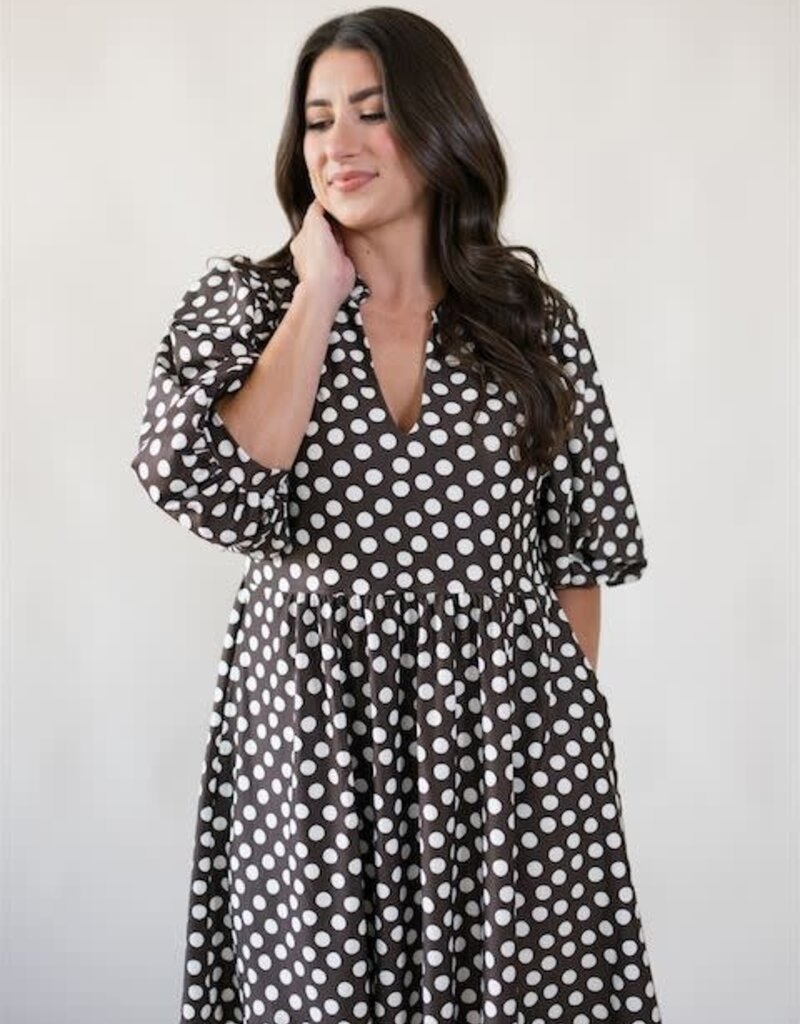Smith & Quinn Charlotte Dress Chocolate Dot