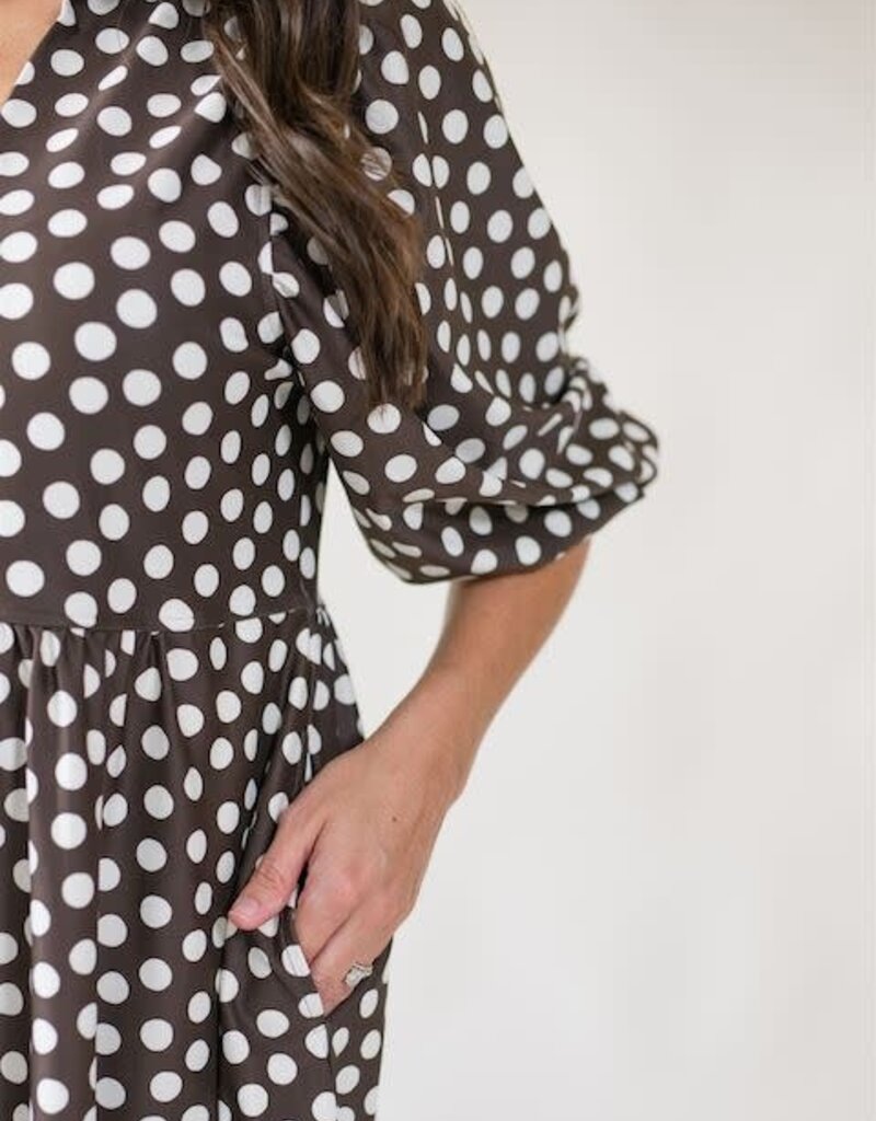 Smith & Quinn Charlotte Dress Chocolate Dot