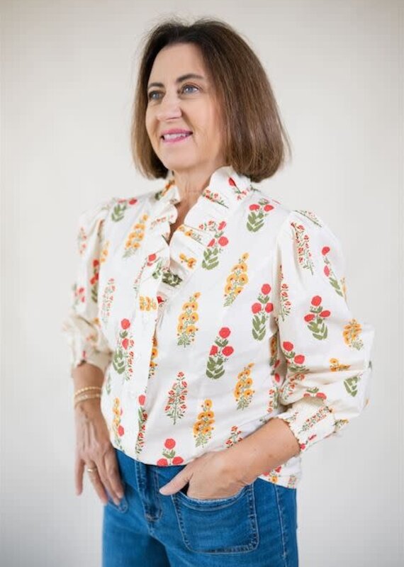 Bishop Florals Printed Blouse